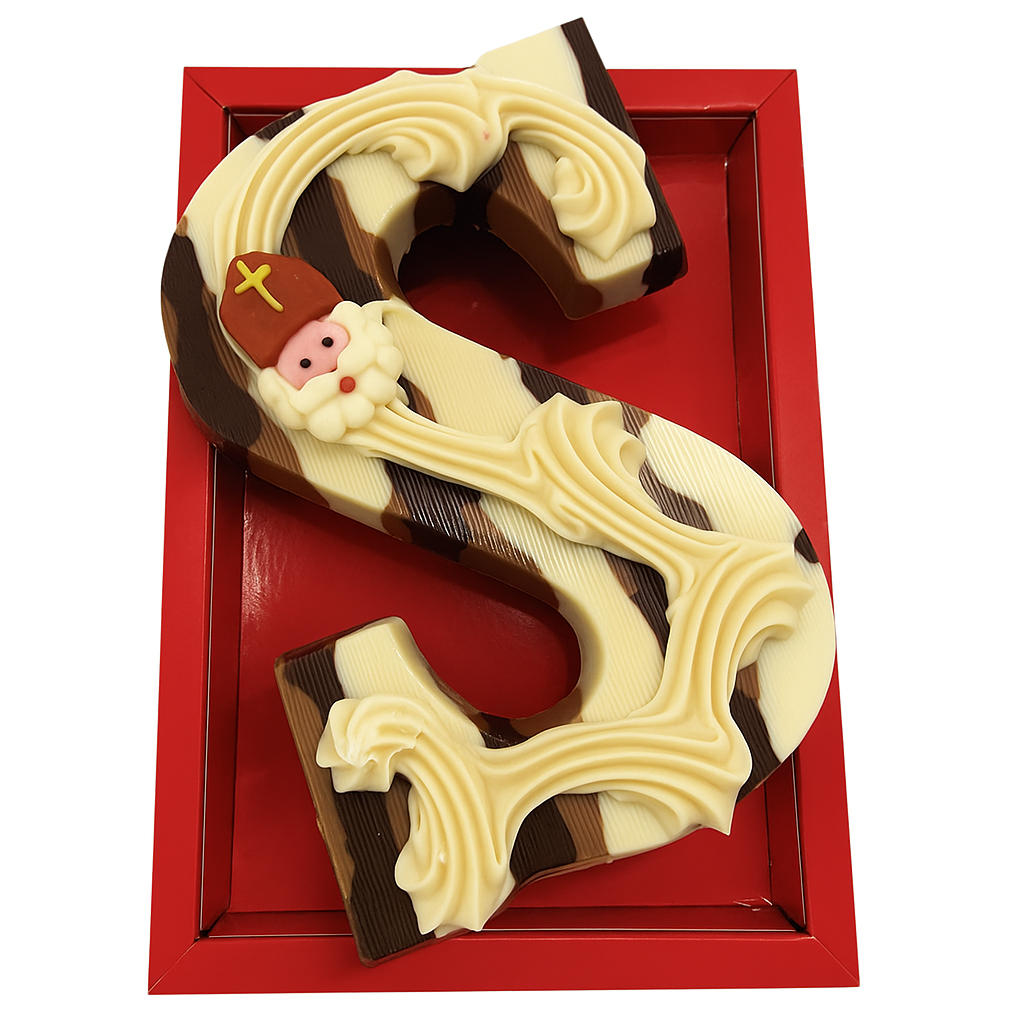 Letter S MARMER luxe gedecoreerd 240 gram